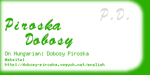 piroska dobosy business card